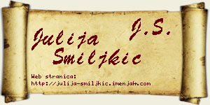 Julija Smiljkić vizit kartica